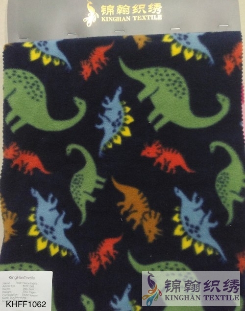 KHFF1062 Printed Polar Fleece fabrics Double-sided brushed, Single-sided Anti pilling