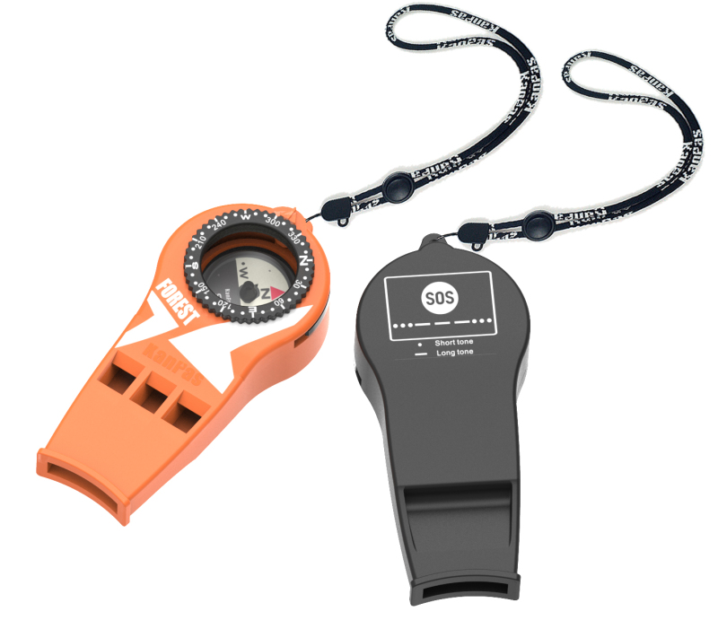 pealess Survival whistle with luminous compass and magnifier /TW-20-S