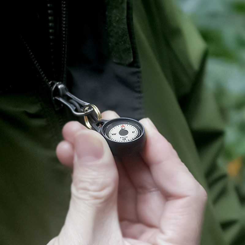 KanPas Luminous EDC Compass with zipper pull ring  #EDC-18