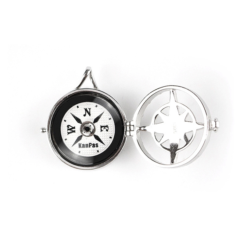 adventurer in mind,KANPAS 925 sterling silver Jewelry workable compass/  durable compass /S-20