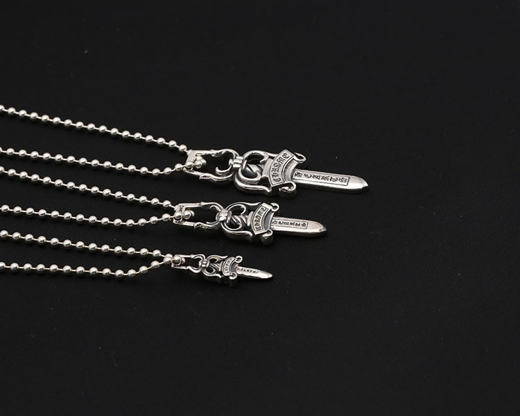 925 sterling silver sword dagger pendants handmade vintage necklaces antique silver designer punk style luxury jewelry