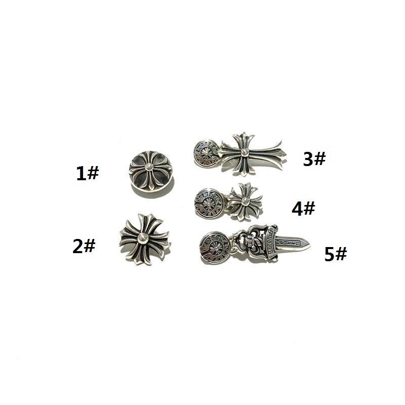 925 sterling silver handmade cross sword buttons  American European punk gothic vintage luxury jewelry accessories gifts