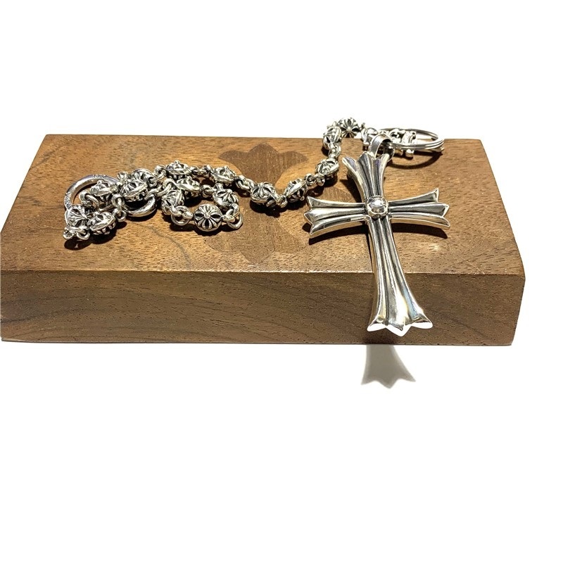 925 sterling silver handmade crosses keychain keyrings  American European punk gothic vintage luxury jewelry bag accessories gifts