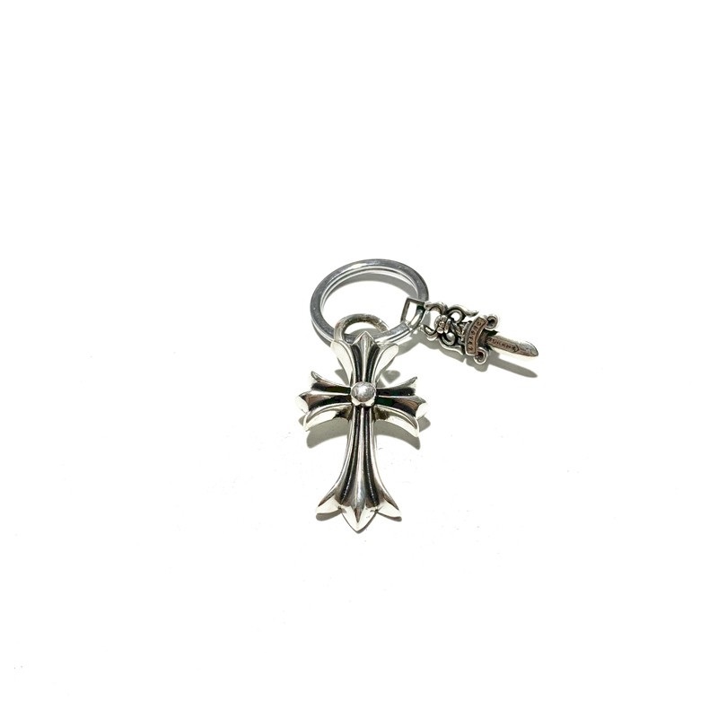 925 sterling silver handmade crosses keychain keyrings  American European punk gothic vintage luxury jewelry accessories gifts