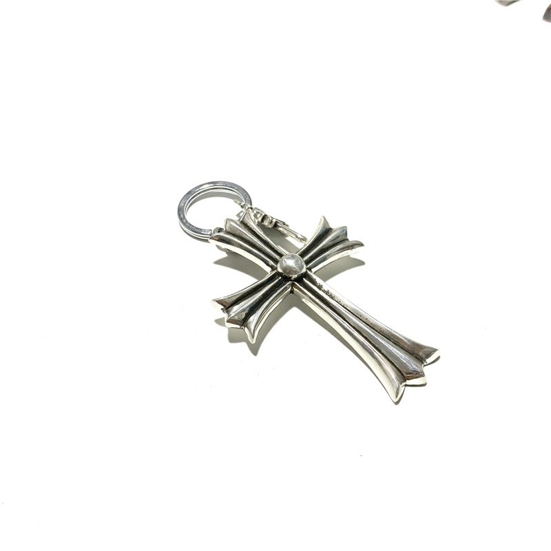 925 sterling silver handmade Large cross sword keychain keyrings  American European punk gothic vintage luxury jewelry accessories gifts