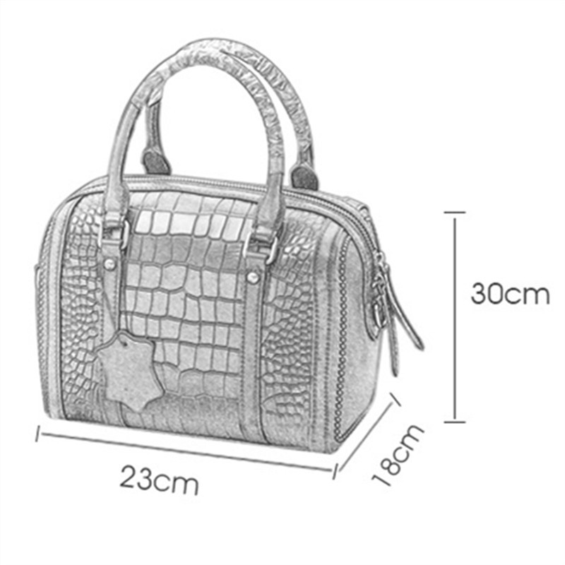 Luxury Women's fashion real leather handbags with zipper pocket Lightweight Shoulder Bags