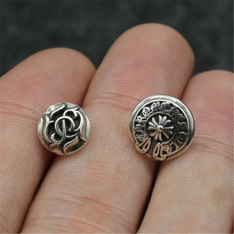 Stud Earring 925 Sterling Silver Gothic Punk Vintage Designer Luxury Jewelry Accessories Gift