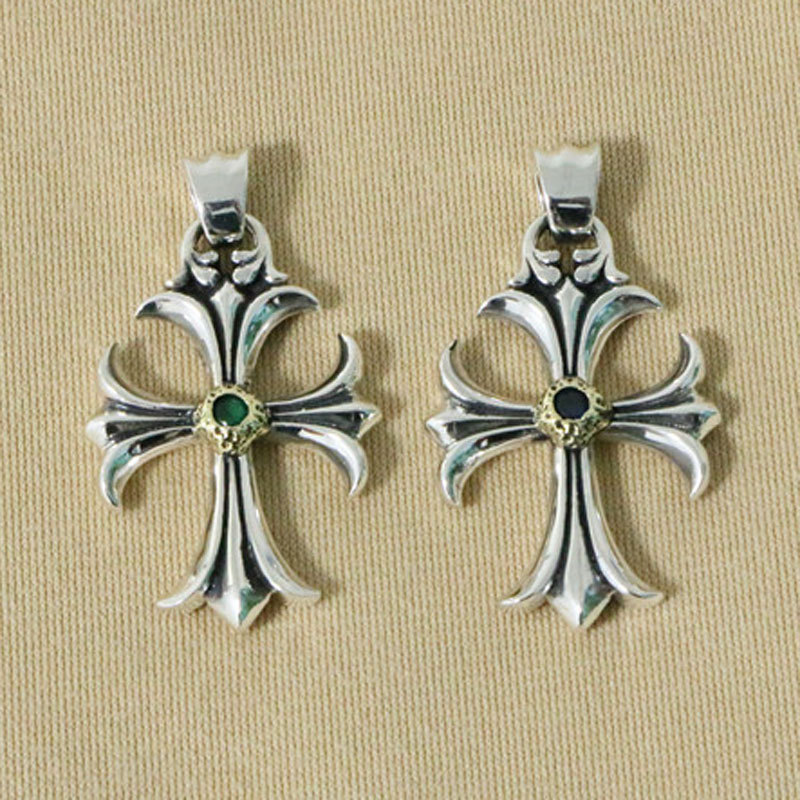 Cross Pendant with Stone 925 Sterling Silver Jewelry