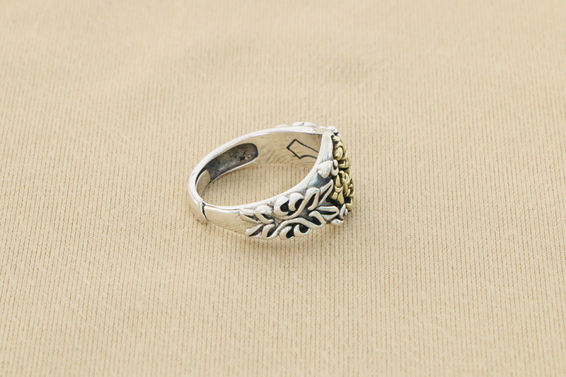 Cross Anchor Scroll Adjustable Ring 925 Sterling Silver Jewelry