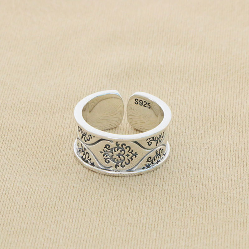 Scroll Adjustable Ring 925 Sterling Silver Jewelry