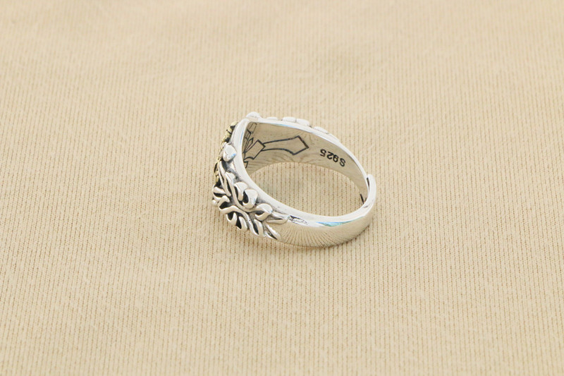 Cross Anchor Scroll Adjustable Ring 925 Sterling Silver Jewelry