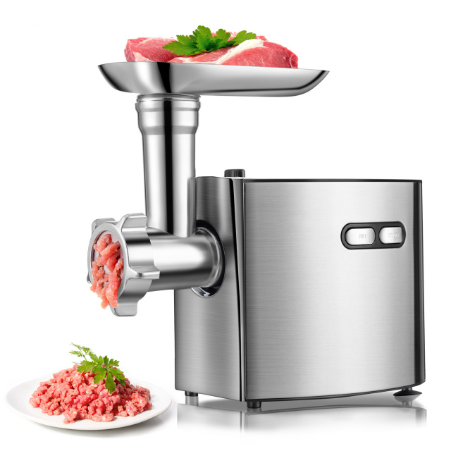 Electric Meat Grinder,Stainless Steel Meat Mincer Sausage Stuffer, Strong Power Meat Grinder Machine with 3 Grinding Plates