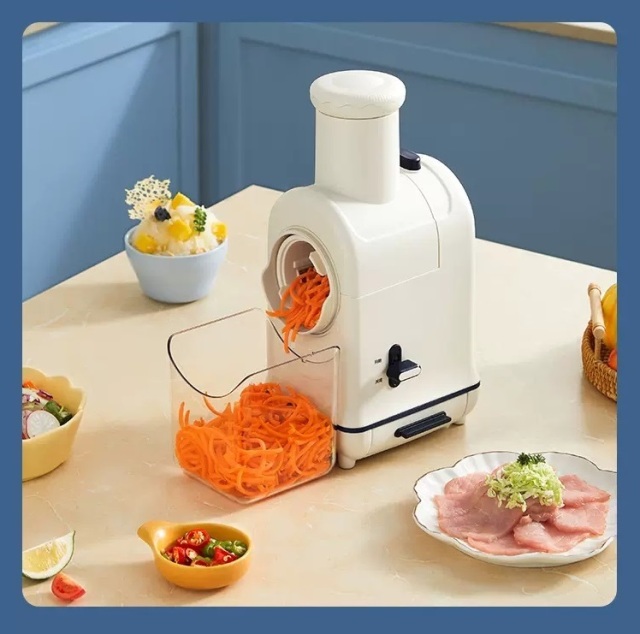 Electric Food Chopper, Vegetable Slicer Shredder, Electric Cheese Grater, Professional Salad Shooter