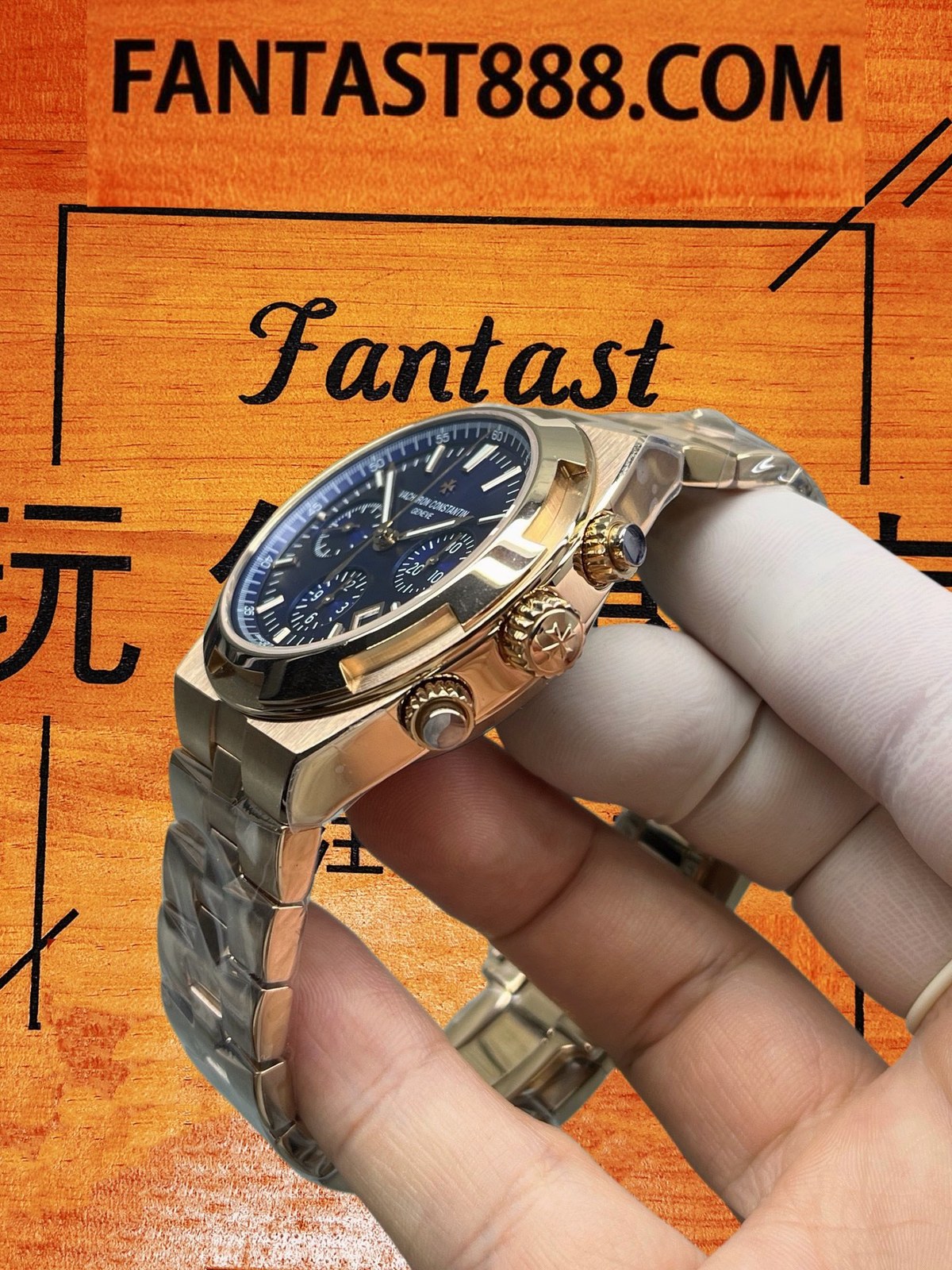 細節圖1: 8F廠VC5500V表圈馬爾他十字立體打磨與六顆螺絲圓潤處理特寫