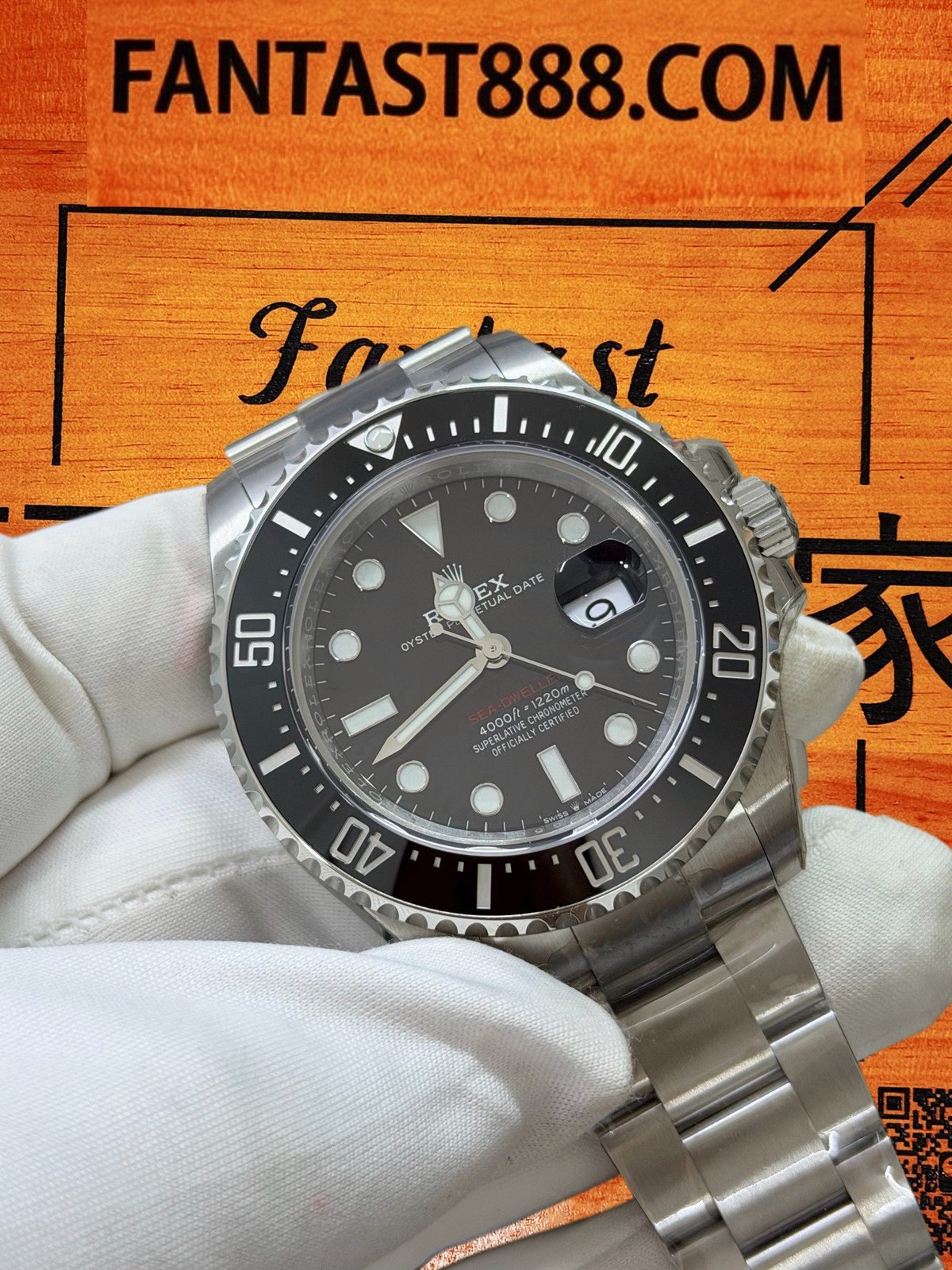 VS廠復刻單紅鬼王紅色字樣高清特寫 勞力士126600紅色SEA-DWELLER字樣特寫