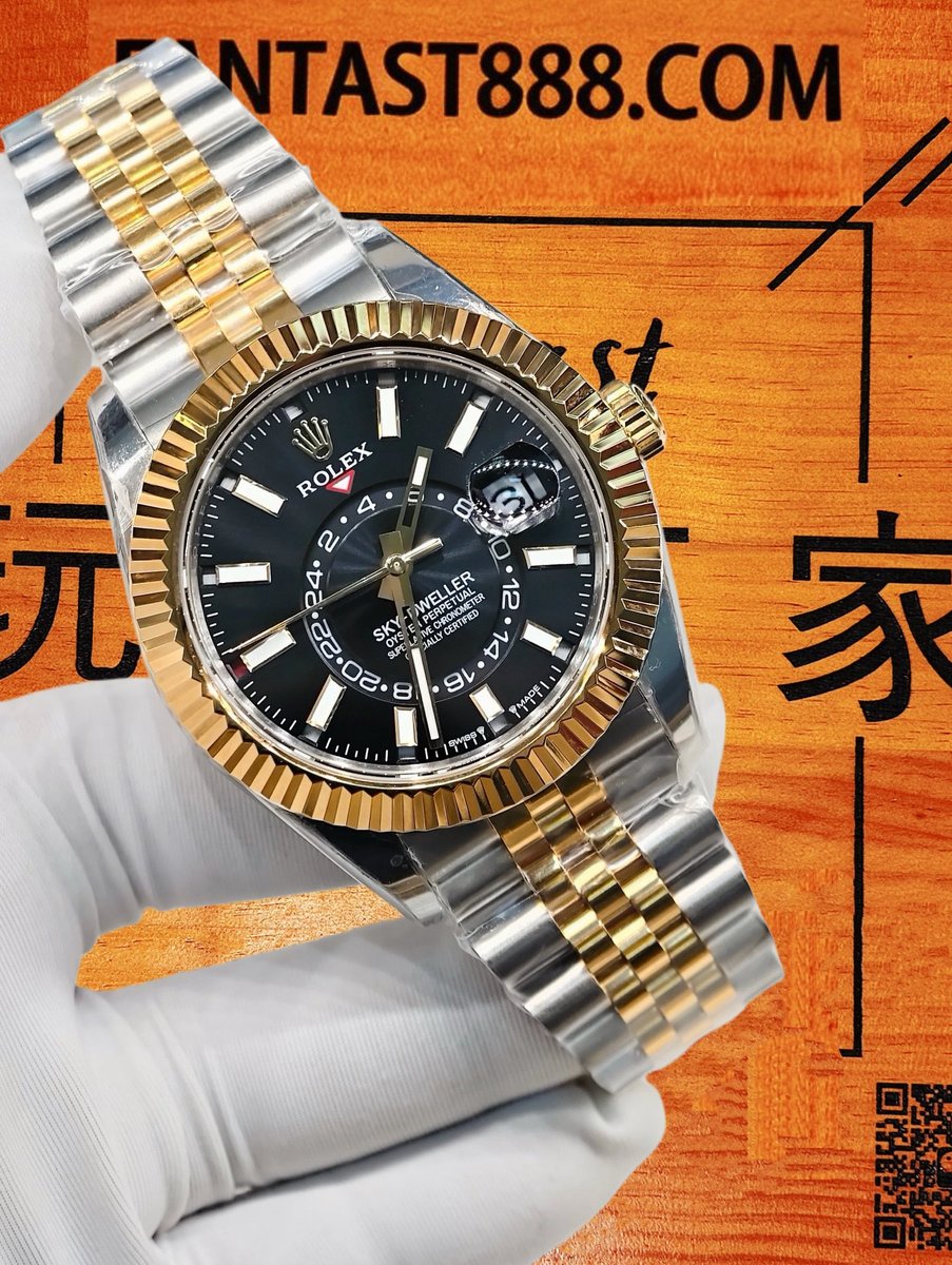 高仿私人改裝-勞力士-縱航者326933 間金黑盤 復刻腕錶 實拍 2