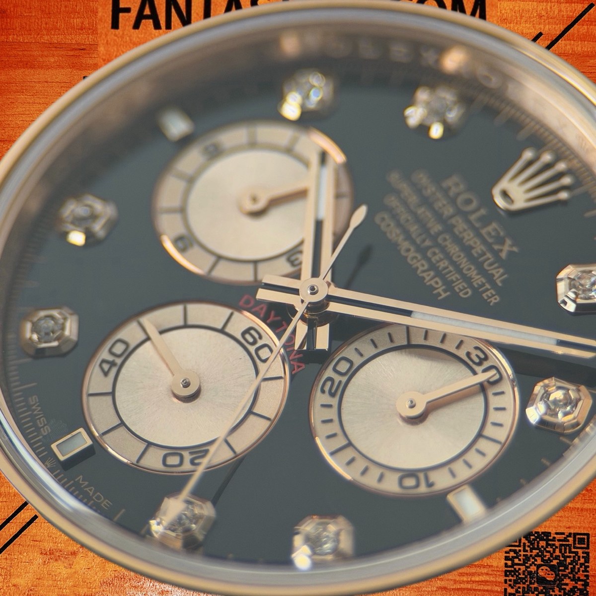 高仿勞力士 CBD廠 配重 Cosmograph Daytona 116505 玫瑰金monobloc圈 黑盤 玫瑰金monobloc計時盤 8鑽時標 4130機芯 復刻腕錶 實拍 3