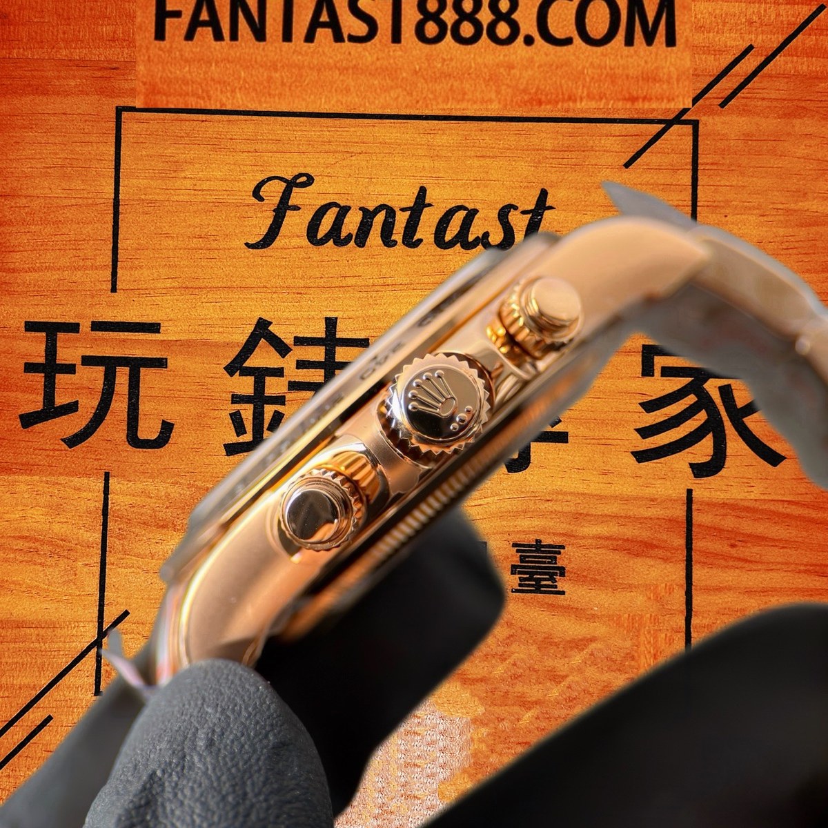 高仿勞力士 CBD廠 配重 Cosmograph Daytona 116505 玫瑰金monobloc圈 黑盤 玫瑰金monobloc計時盤 8鑽時標 4130機芯 復刻腕錶 實拍 5