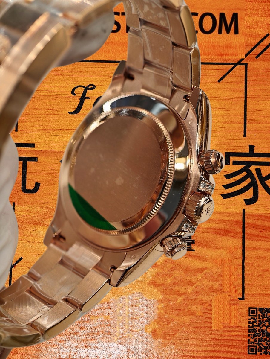 客定改裝 勞力士 Cosmograph Daytona SW代用彩虹圈 SW代用表盤+表針 中殼鑲嵌VVS D級培育鑽 18K白金包裹 904L鋼帶 復刻腕錶 實拍 6