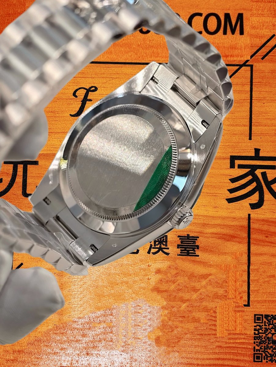 客定改裝 勞力士 Day-Date 36mm 配重殼套約207g 904L鋼 SW天然隕石盤 三角坑紋外圈 總統鏈帶 18K包厚金 復刻腕錶 實拍 6
