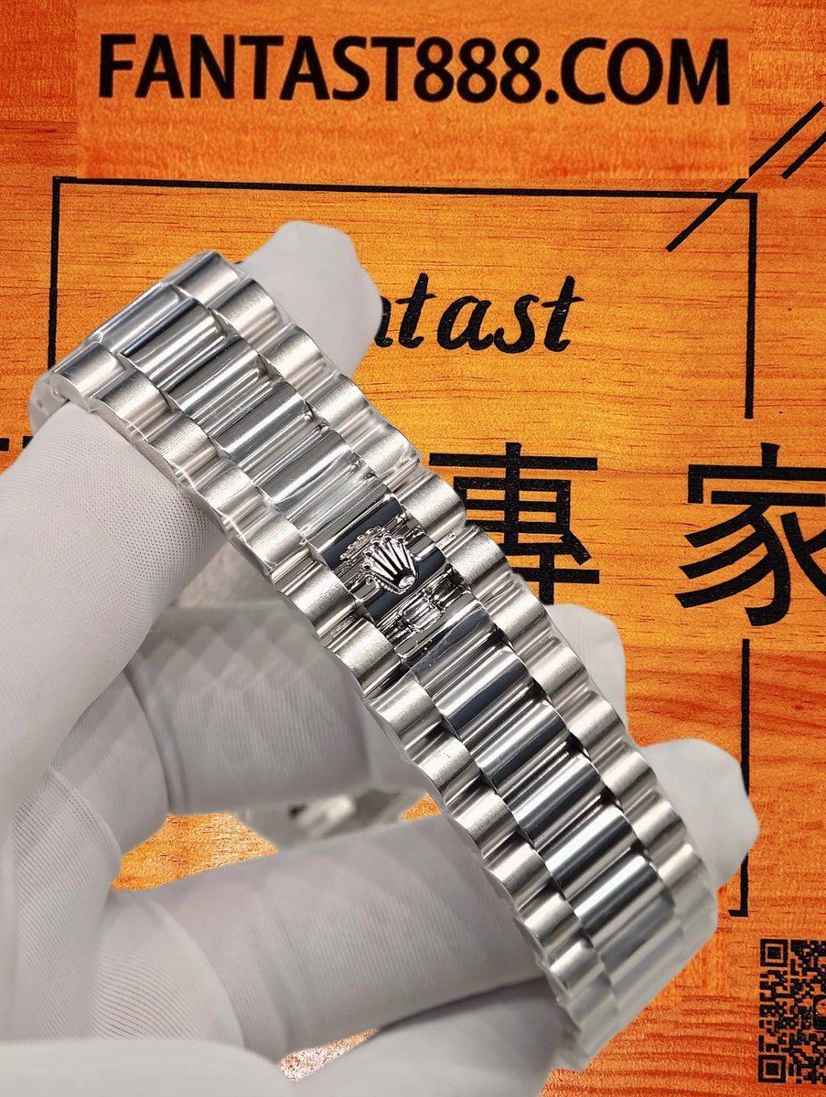 客定改裝 勞力士 Day-Date 36mm 配重殼套約207g 904L鋼 SW天然隕石盤 三角坑紋外圈 總統鏈帶 18K包厚金 復刻腕錶 實拍 7
