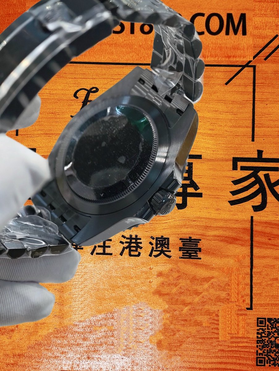 客定改裝 勞力士 GMT-Master II 紅藍圈 126719BLRO 40mm IP電鍍黑漆殼 SW代用真隕石錶盤 雙時區 復刻腕錶 實拍 5