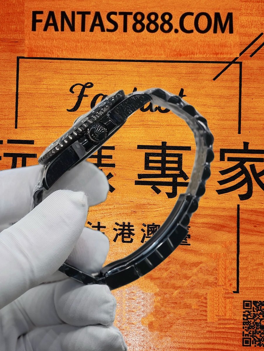 客定改裝 勞力士 GMT-Master II 紅藍圈 126719BLRO 40mm IP電鍍黑漆殼 SW代用真隕石錶盤 雙時區 復刻腕錶 實拍 6