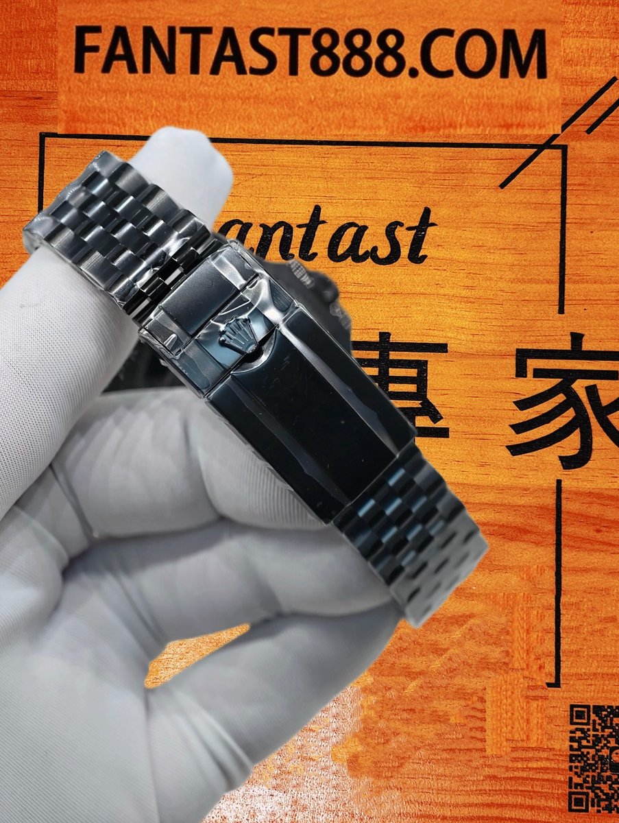 客定改裝 勞力士 GMT-Master II 紅藍圈 126719BLRO 40mm IP電鍍黑漆殼 SW代用真隕石錶盤 雙時區 復刻腕錶 實拍 7