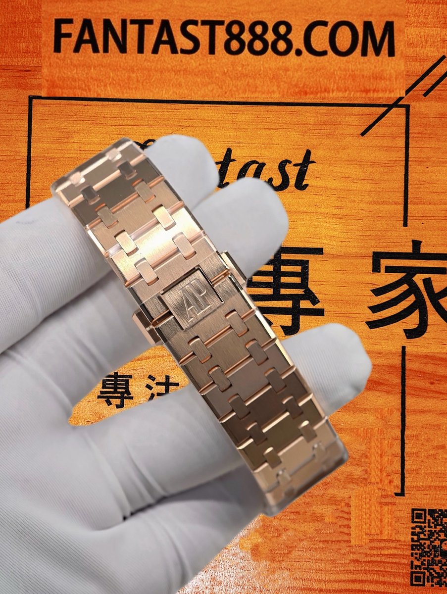 高仿私人改裝-愛彼-皇家橡樹26240OR 玫瑰金黑盤計時 復刻腕錶 實拍 6