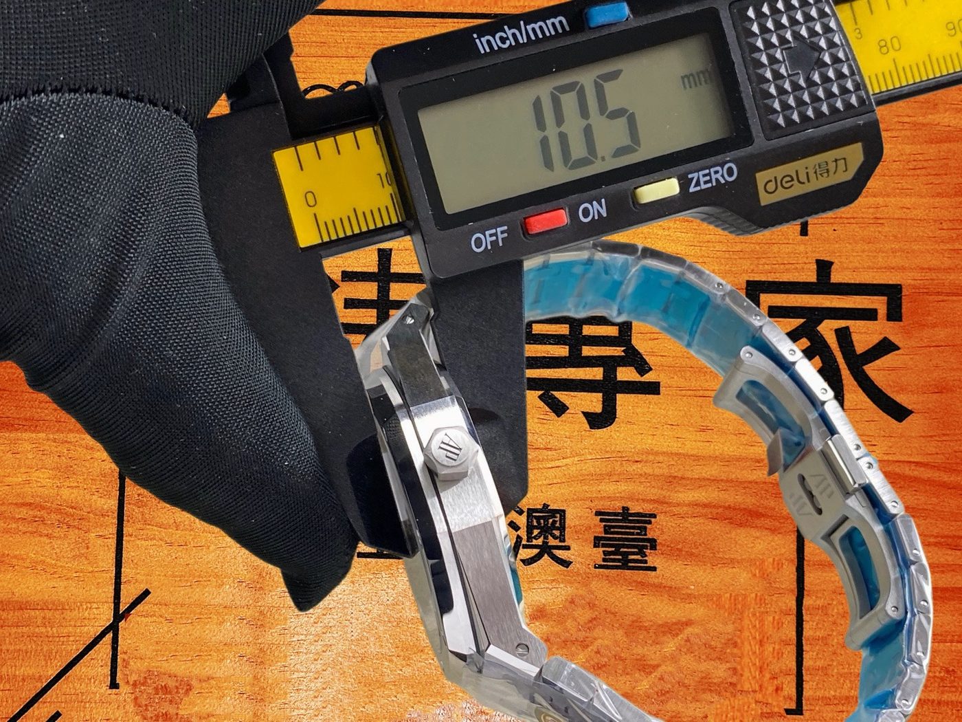 高仿愛彼-皇家橡樹15510BC-18K白金淺藍盤-配重178G-DDF廠復刻腕錶 實拍 6