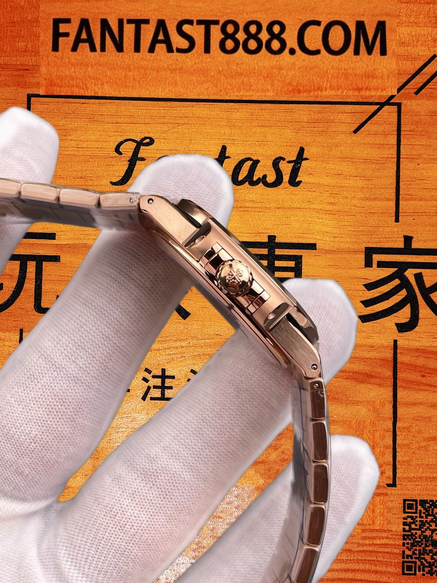 高仿百達翡麗-鸚鵡螺7118/1200R-玫瑰金鑽圈白盤35.2mm-324機-DDF廠復刻腕錶 實拍 6