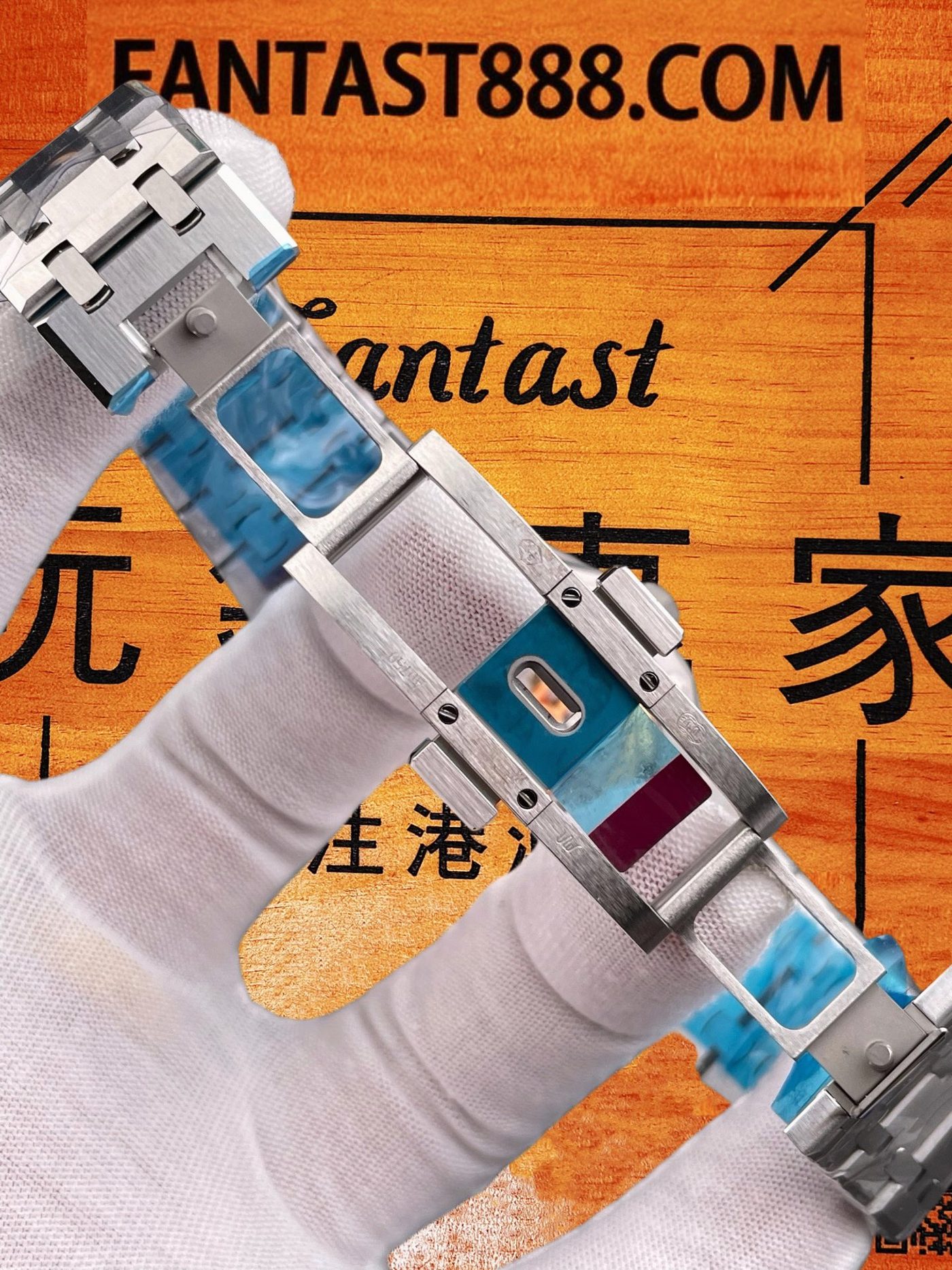 高仿愛彼-皇家橡樹15510-冰藍盤41mm-4302機配重178G-DDF廠復刻腕錶 實拍 7