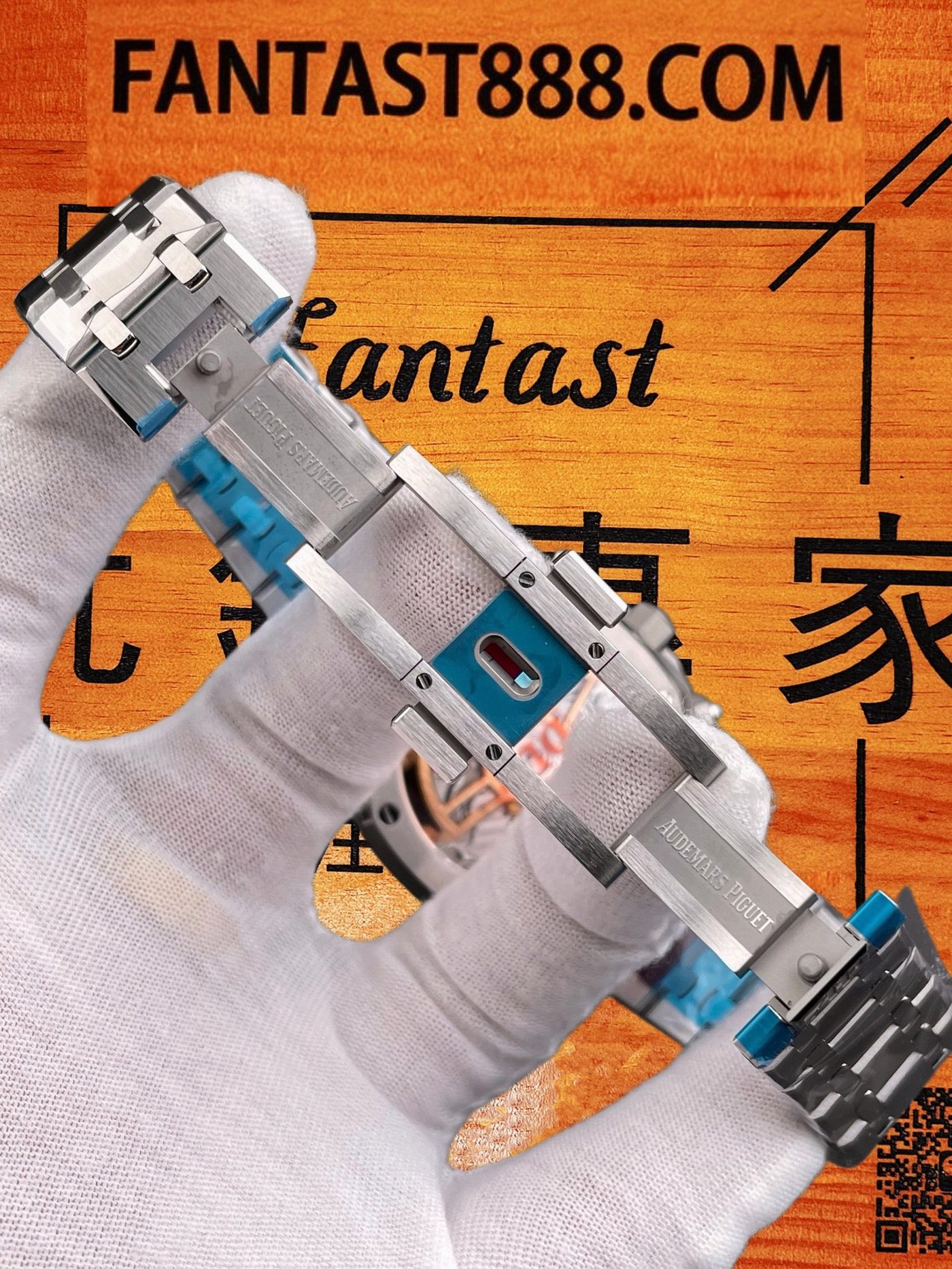 高仿愛彼-皇家橡樹26240-藍盤41mm-4401飛返計時機芯-DDF廠復刻腕錶 實拍 7