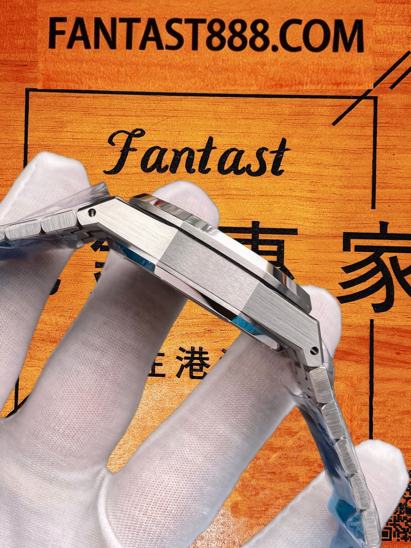 高仿愛彼-皇家橡樹26240-霜金藍盤41mm-4401飛返計時機芯配重199G-DDF廠復刻腕錶 實拍 6