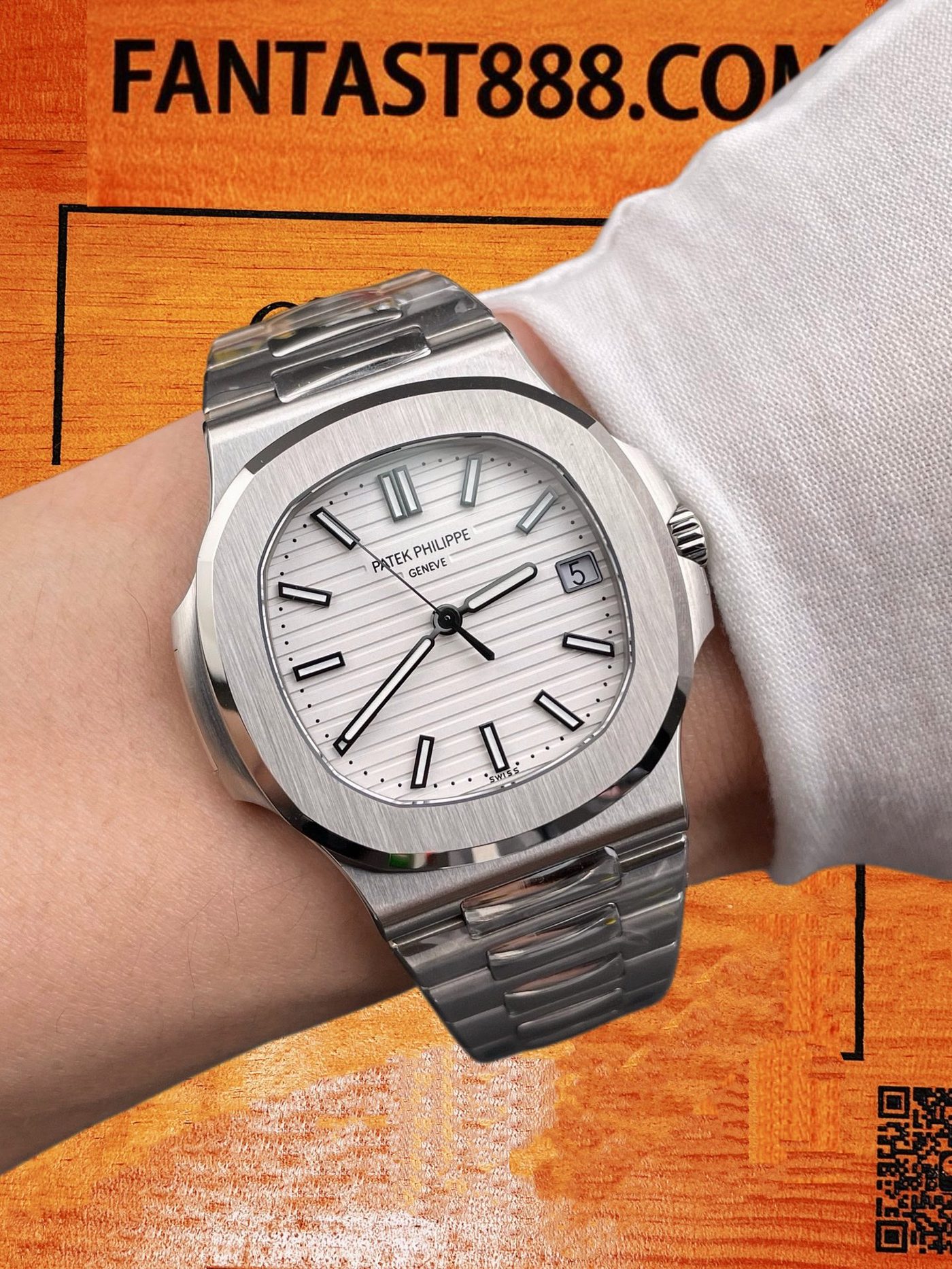 高仿百達翡麗-鸚鵡螺5711/1A-白盤40mm-324機-DDF廠復刻腕錶 實拍 9