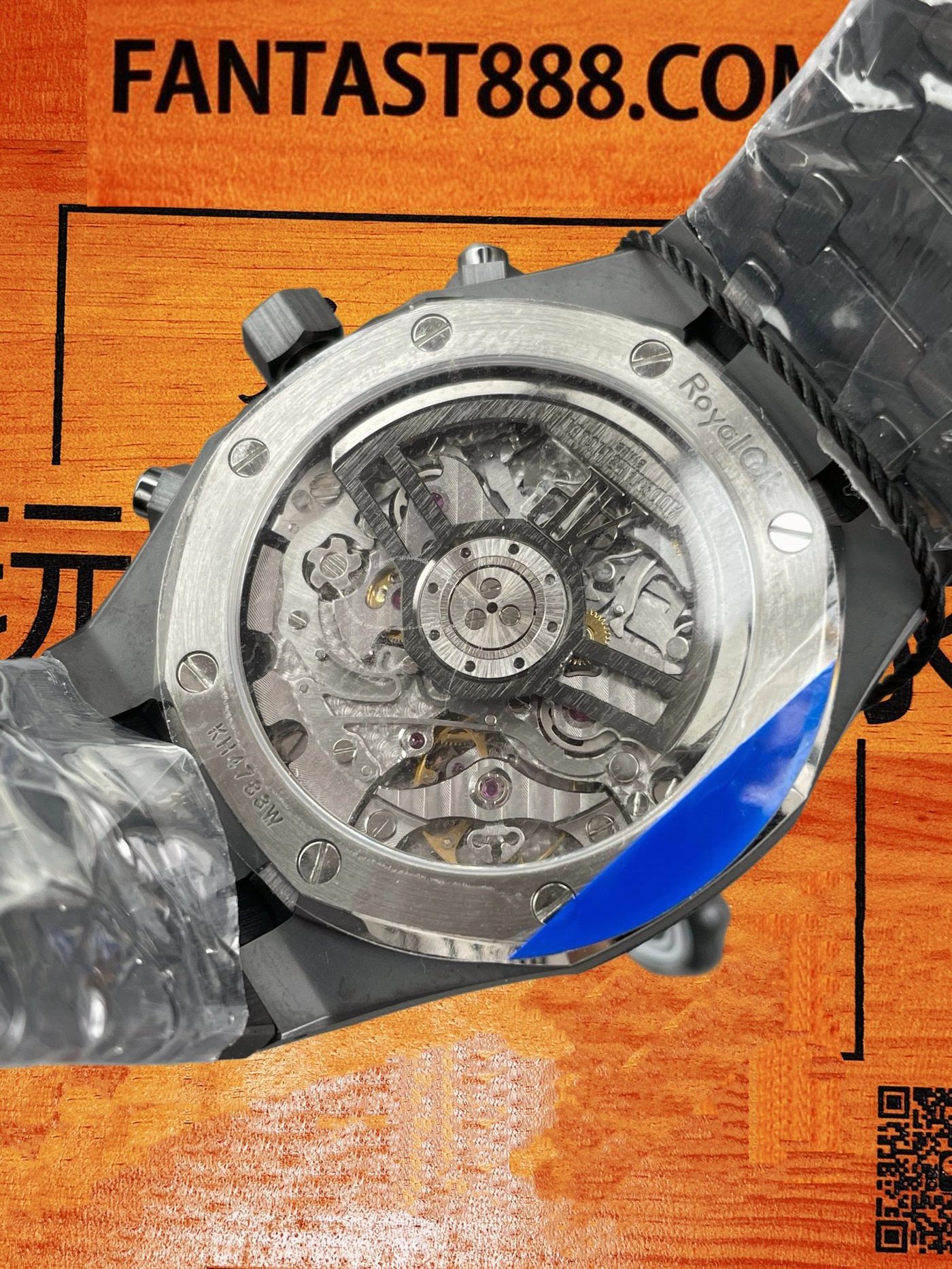 高仿愛彼-皇家橡樹26240CE-黑陶瓷41mm-4401無卡度機芯砝碼-ZF廠復刻腕錶 實拍 5