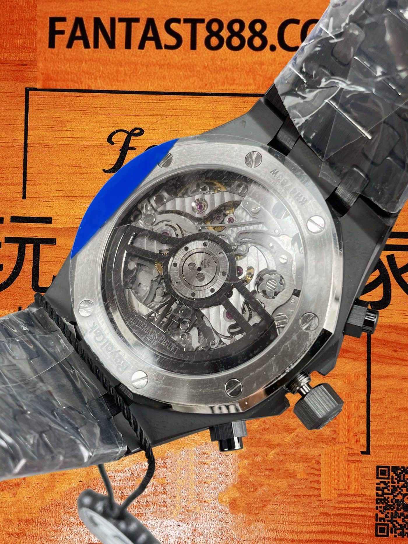 高仿愛彼-皇家橡樹26240CE-黑陶瓷41mm-4401無卡度機芯砝碼-ZF廠復刻腕錶 實拍 10