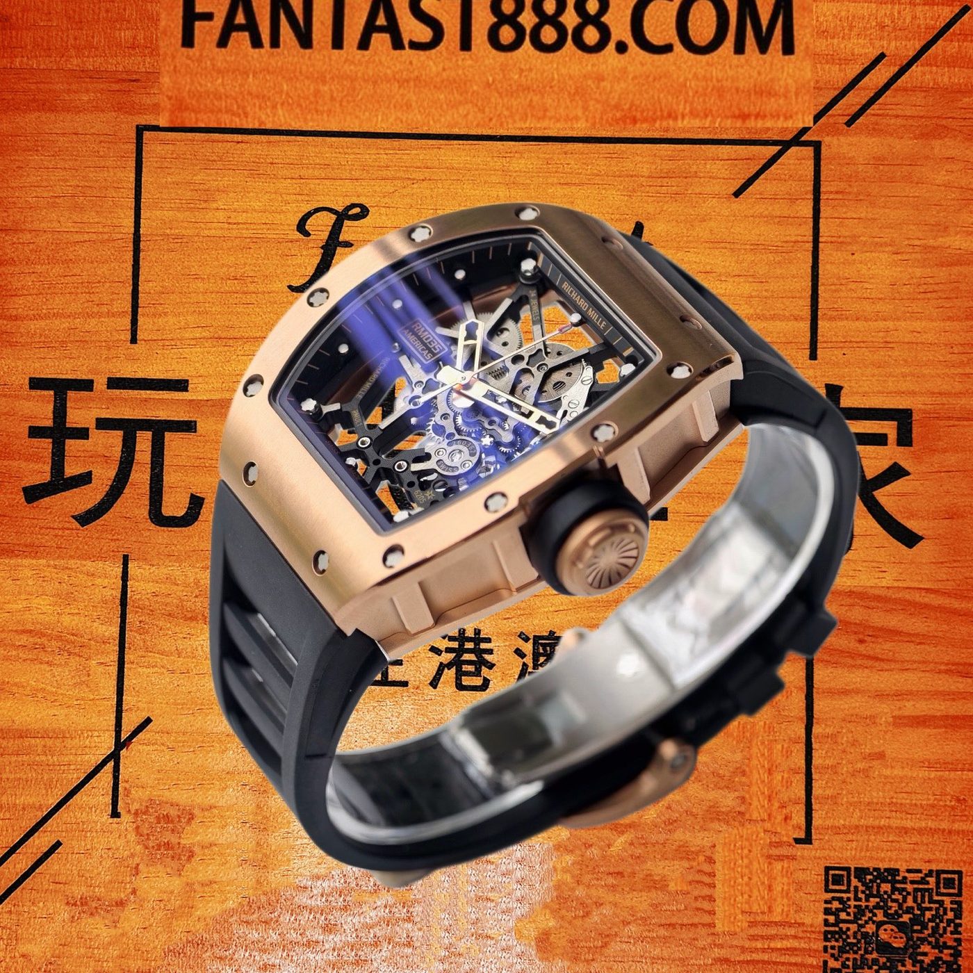 高仿改裝-理查米爾RM035-大金公牛版-Miller工作室改裝-復刻腕錶 實拍 2