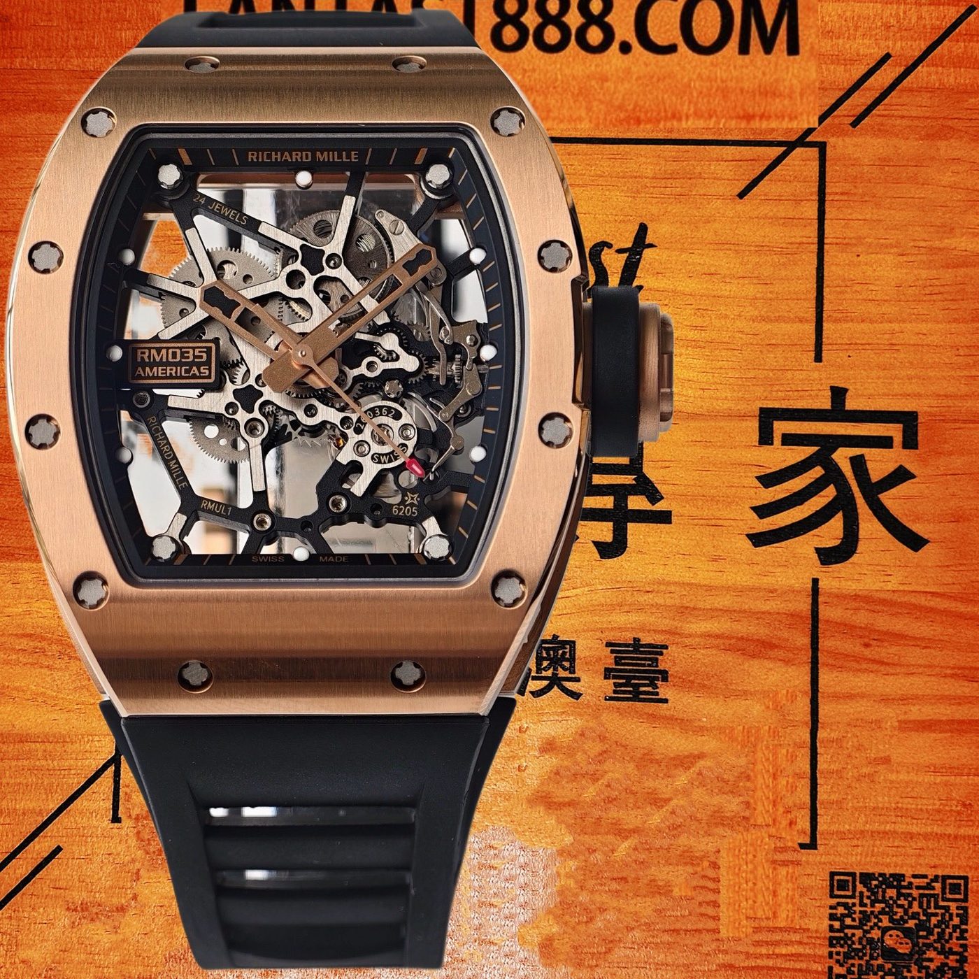 高仿改裝-理查米爾RM035-大金公牛版-Miller工作室改裝-復刻腕錶 實拍 4