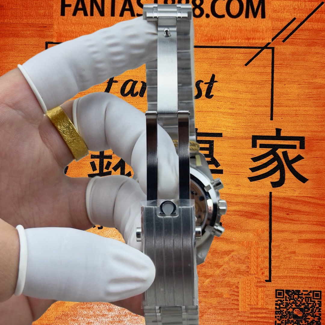 高仿歐米茄-超霸月球錶-經典黑白黑盤-ER廠復刻腕錶 實拍 9