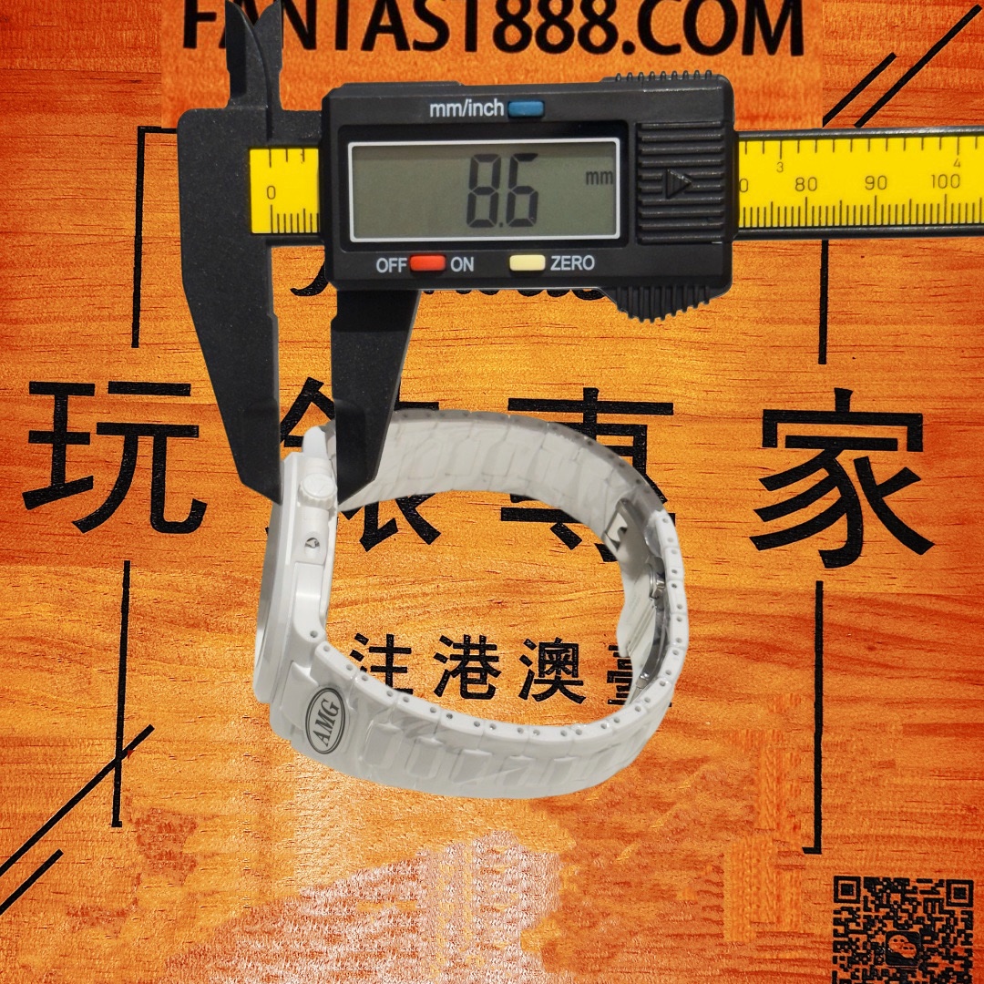 高仿百達翡麗-鸚鵡螺5711-全陶瓷白盤-AET改裝-AMG廠復刻腕錶 實拍 8