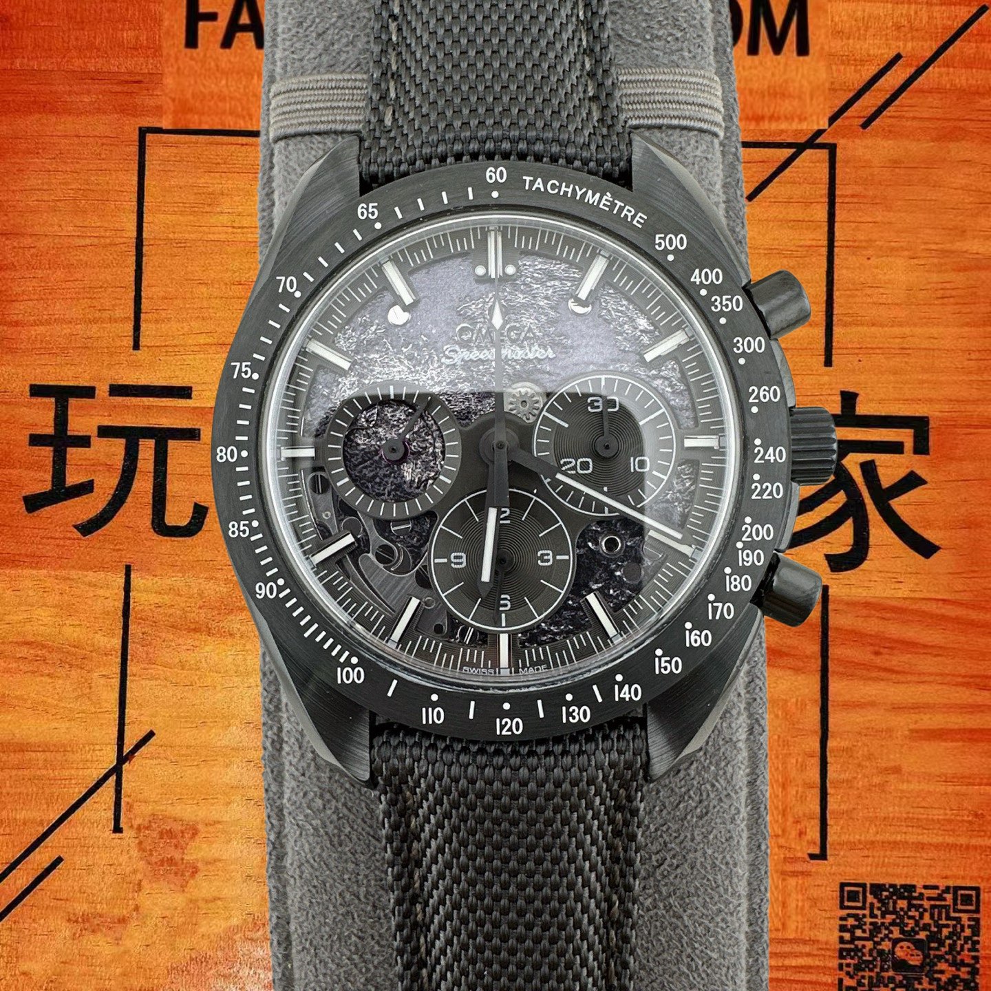 高仿歐米茄-超霸月球表-陶瓷錶殼-3861機芯-42mm-計時 實拍 1