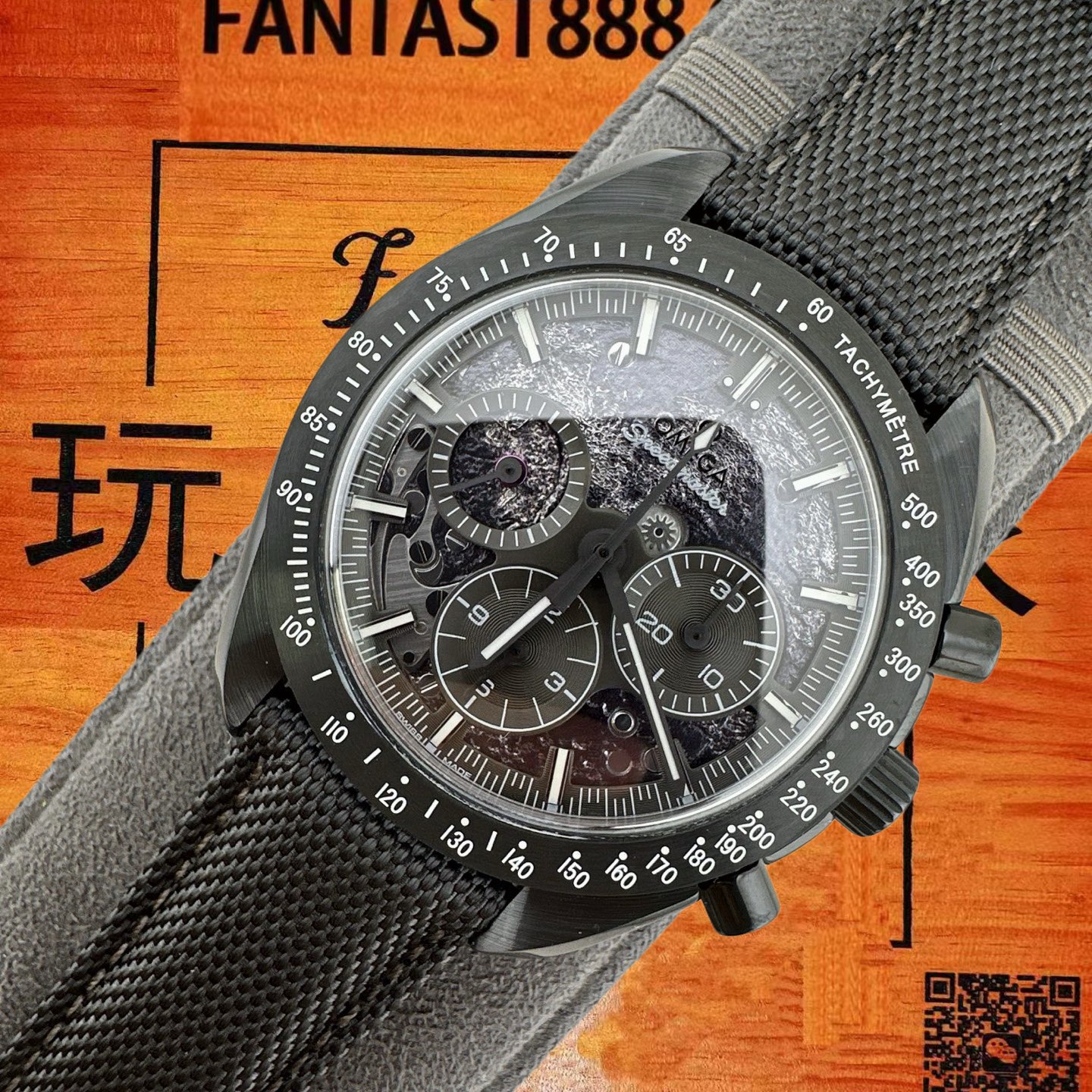 高仿歐米茄-超霸月球表-陶瓷錶殼-3861機芯-42mm-計時 實拍 2