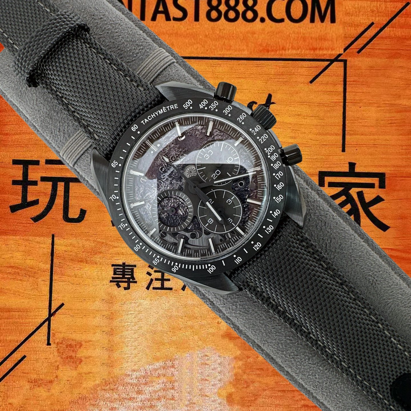 高仿歐米茄-超霸月球表-陶瓷錶殼-3861機芯-42mm-計時 實拍 4