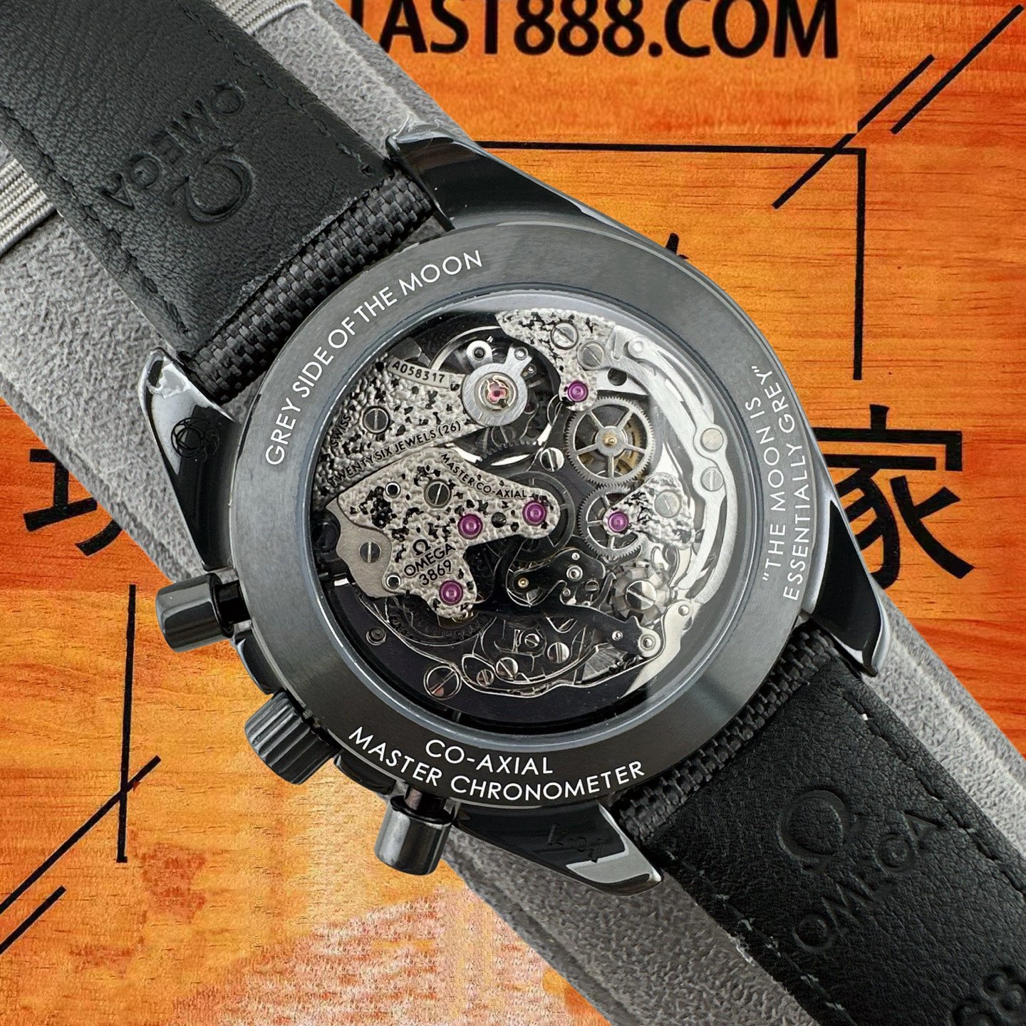 高仿歐米茄-超霸月球表-陶瓷錶殼-3861機芯-42mm-計時 實拍 9