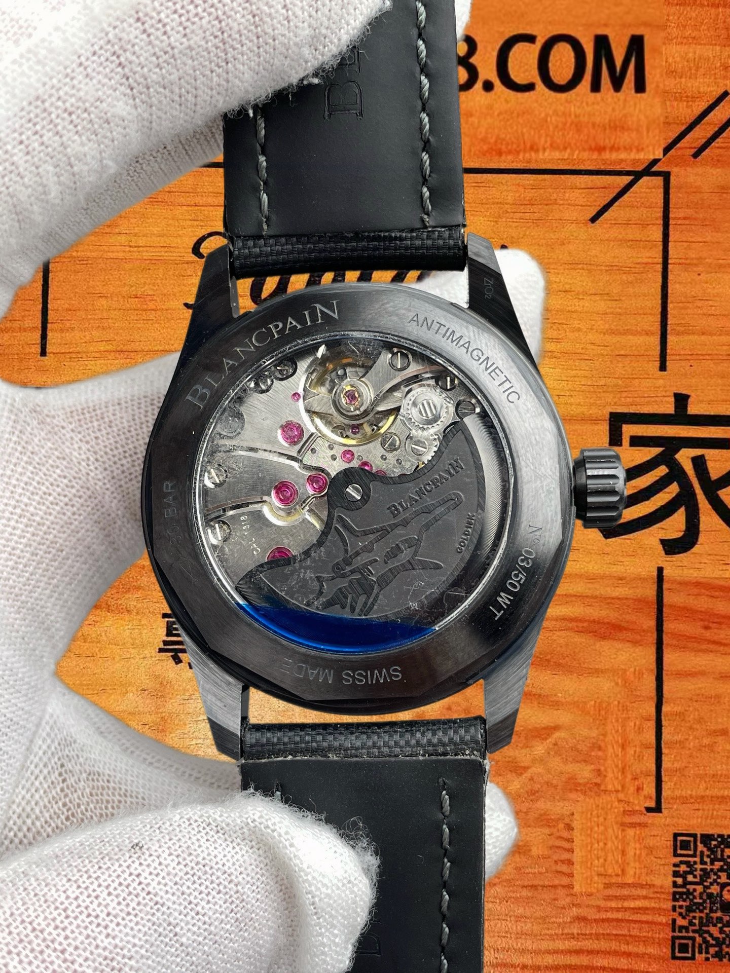 高仿TW廠寶珀-五十噚-Fifty Fathoms-極光綠-43.6mm-1315機芯 實拍 5