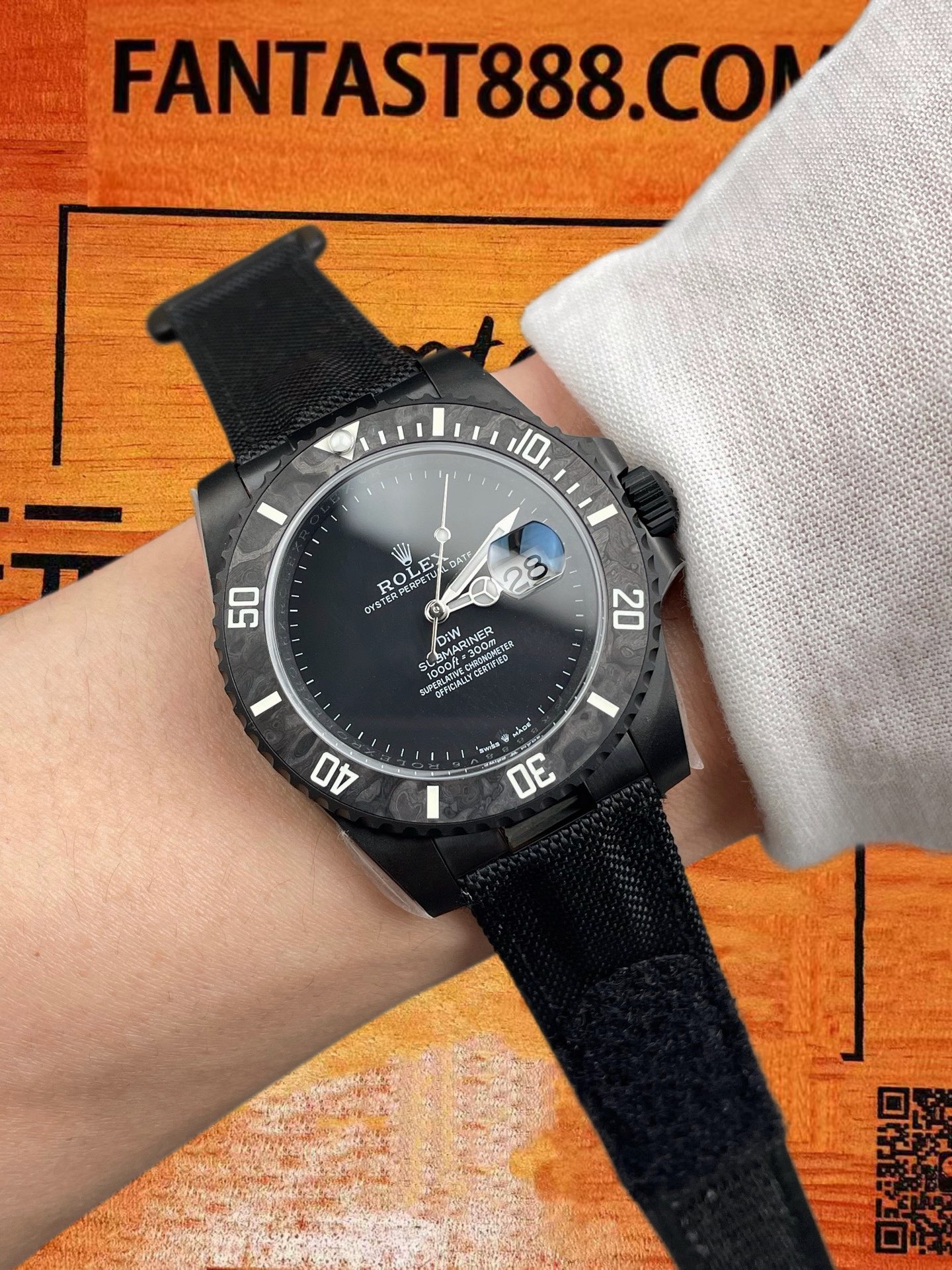 高仿DIW定製勞力士-黑水鬼Submariner-全黑陶瓷-41mm-碳纖維圈-3135機芯 實拍 9