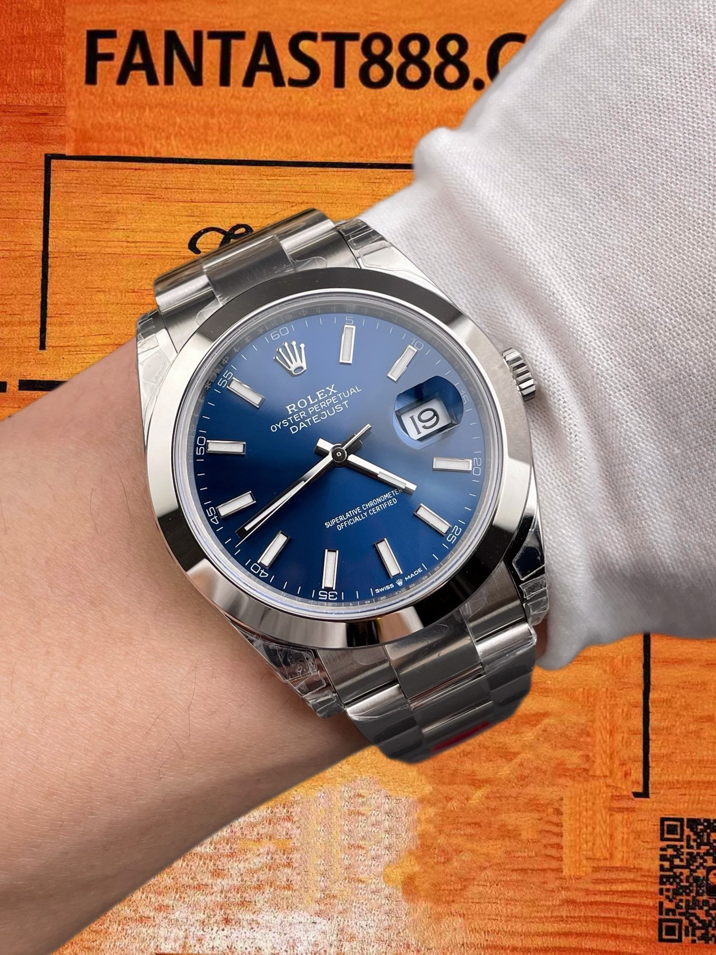 高仿VS廠勞力士Datejust 41日誌藍盤光圈板鏈/3235機/70小時動力/正品公價¥71200 實拍 9