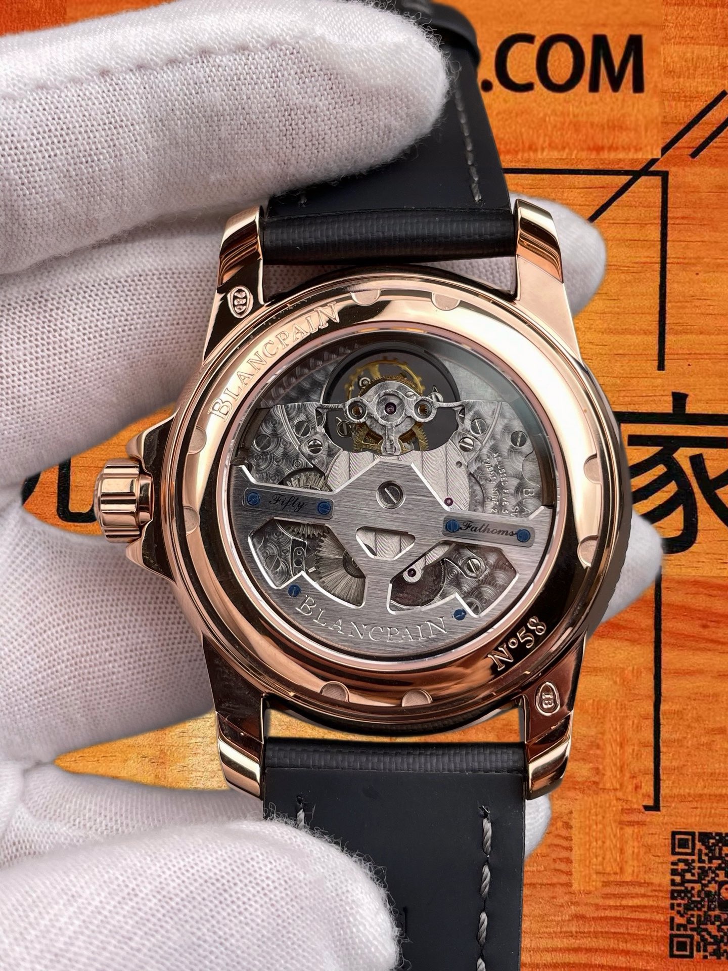 高仿YS廠寶珀50噚陀飛輪8日動力玫瑰金45mm/正品公價約¥150000 實拍 5