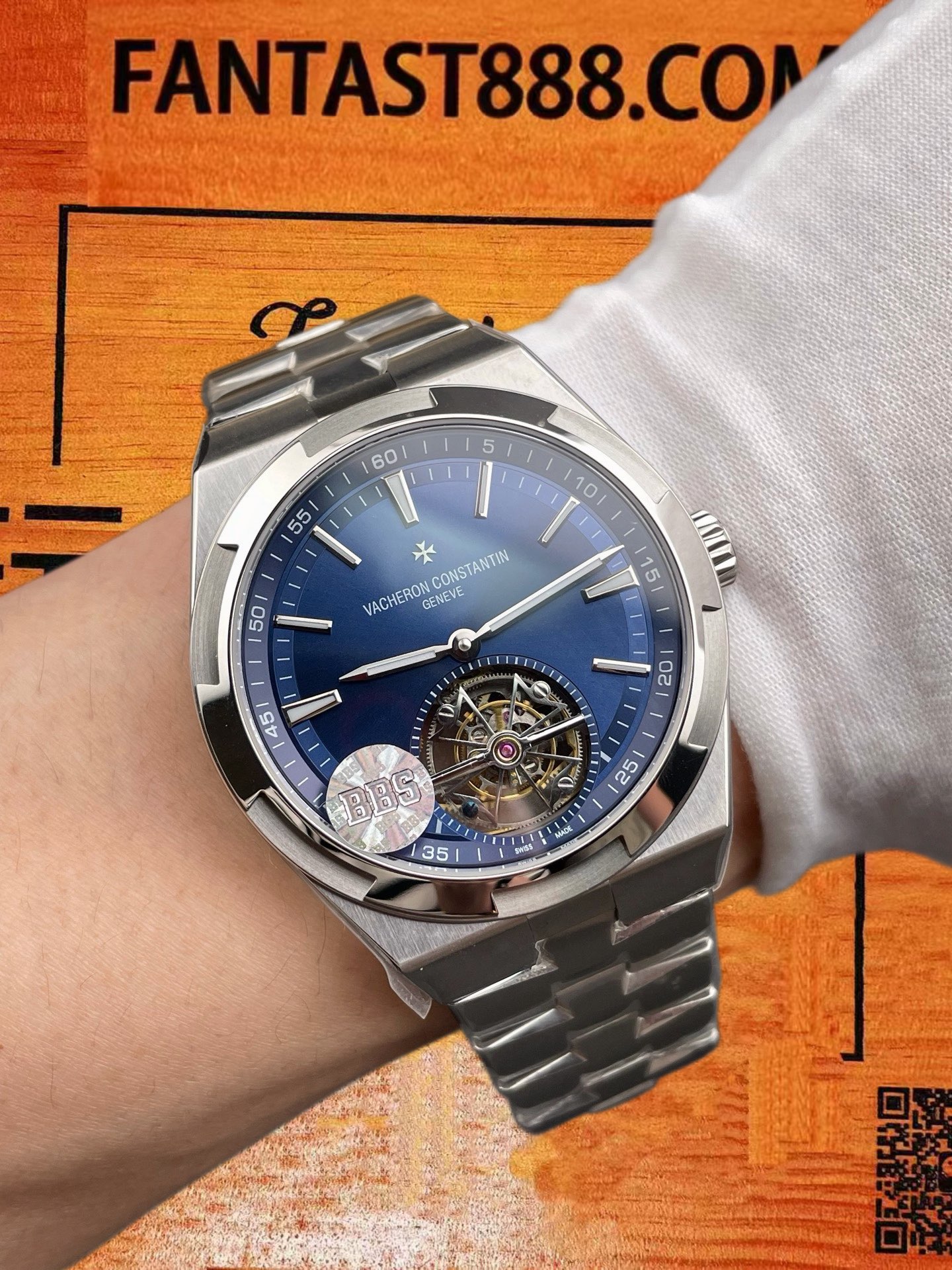高仿BBS廠江詩丹頓Overseas縱橫四海6000V陀飛輪藍盤精鋼42.5mm/正品公價約¥840000 實拍 9